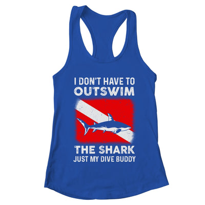 Funny Scuba Diving Design For Men Women Shark Diving Buddy Shirt & Tank Top | teecentury