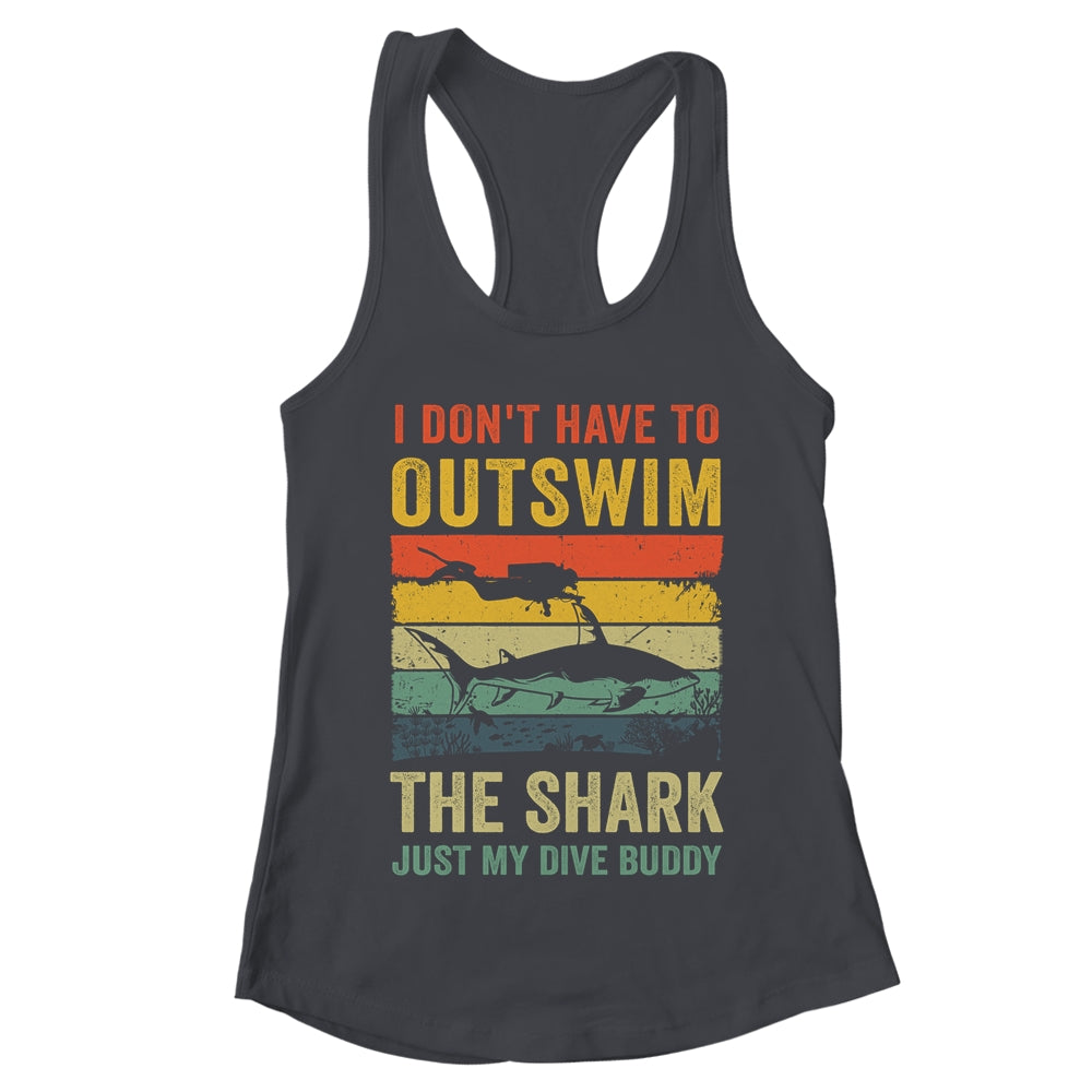 Funny Scuba Diving For Men Women Shark Diving Buddy Retro Shirt & Tank Top | teecentury