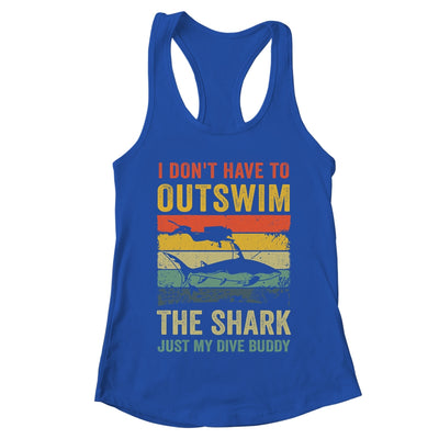 Funny Scuba Diving For Men Women Shark Diving Buddy Retro Shirt & Tank Top | teecentury