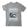 Funny Sharks Make Me Happy Marine Biology Shark Shirt & Tank Top | teecentury
