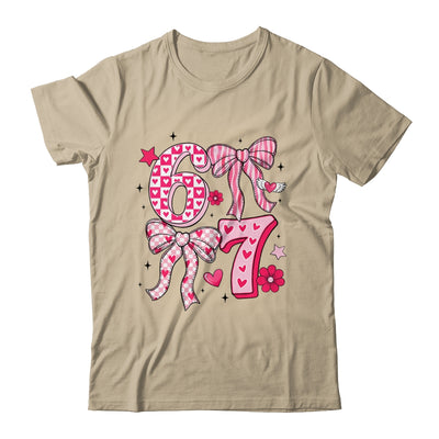 Funny Six Seven Valentine Coquette Bow Heart 6 7 Meme Girls Shirt & Tank Top | teecentury
