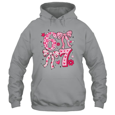 Funny Six Seven Valentine Coquette Bow Heart 6 7 Meme Girls Shirt & Tank Top | teecentury