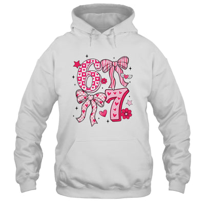 Funny Six Seven Valentine Coquette Bow Heart 6 7 Meme Girls Shirt & Tank Top | teecentury