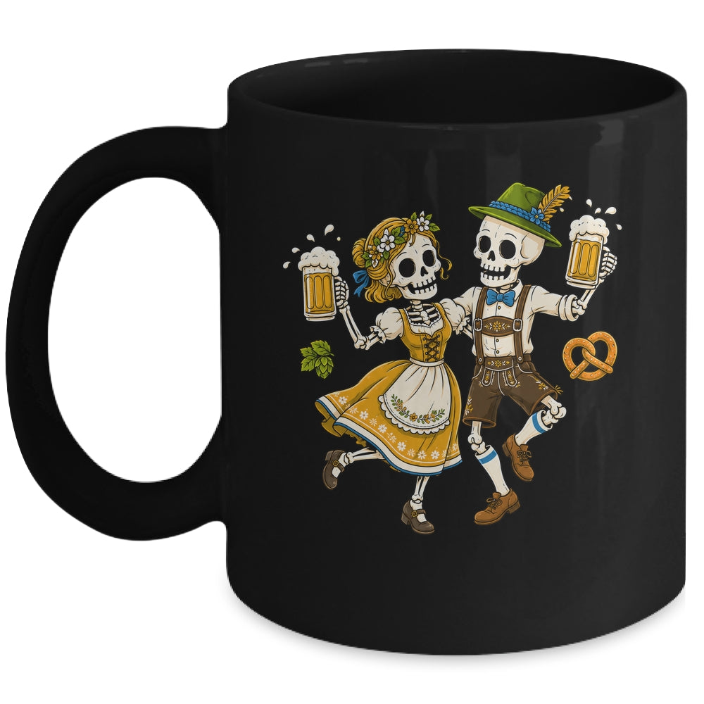Funny Skeleton Couple Oktoberfest Pretzel Costume Adults Mug | teecentury