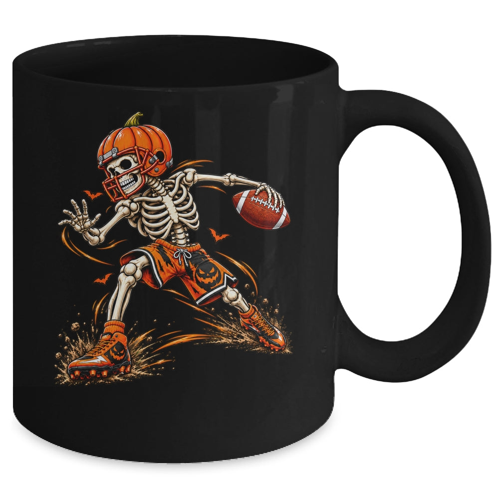 Funny Skeleton Football Halloween Costume Men Boys Mug | teecentury