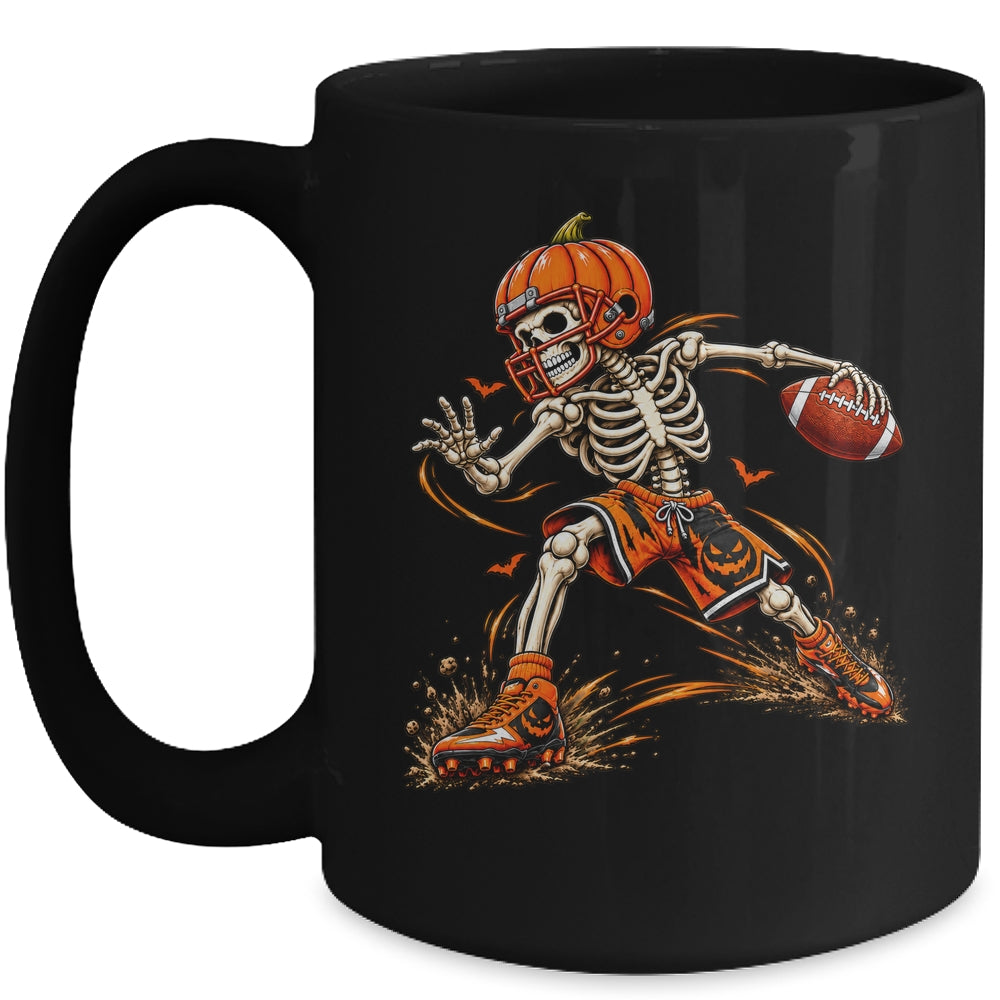 Funny Skeleton Football Halloween Costume Men Boys Mug | teecentury