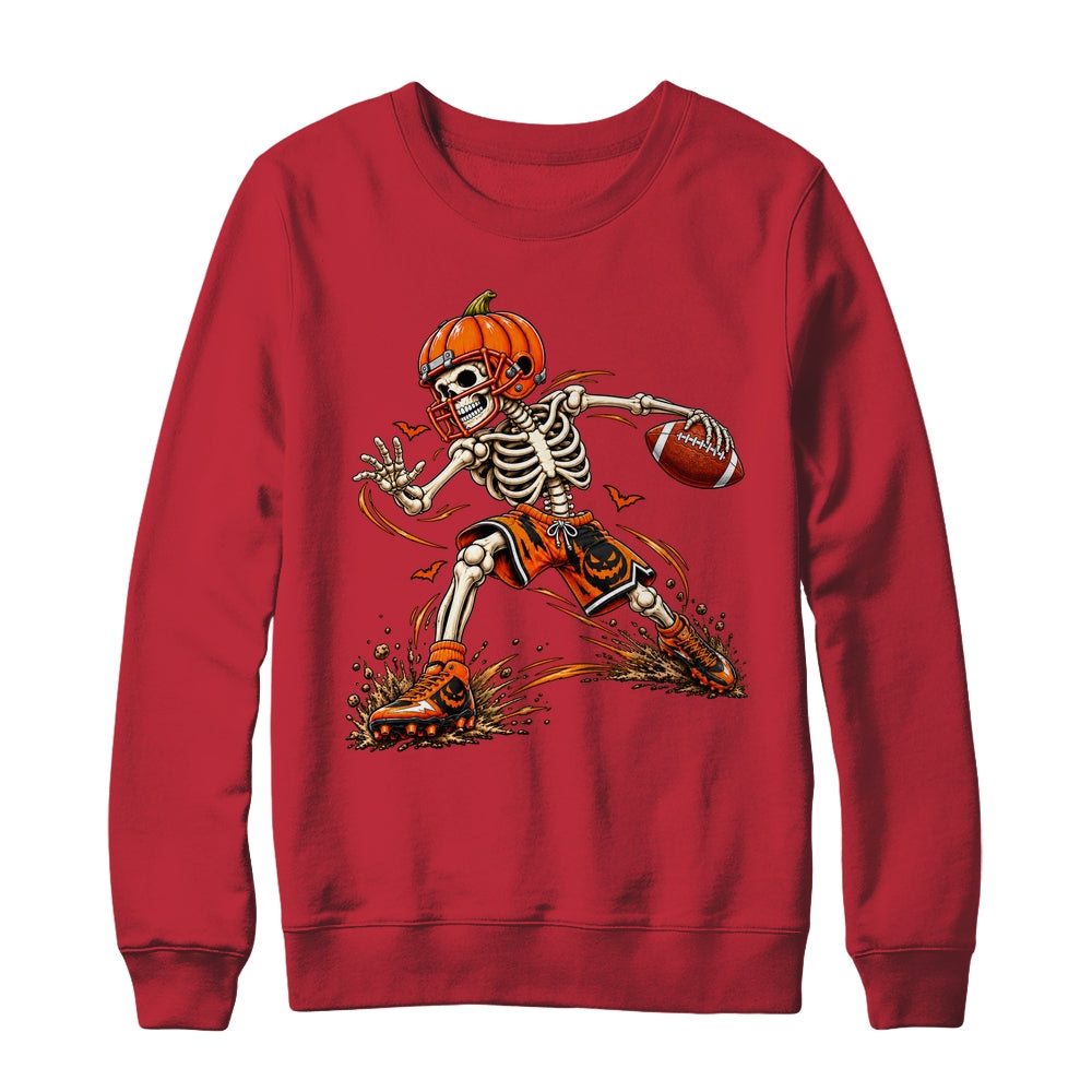 Funny Skeleton Football Halloween Costume Men Boys Shirt & Sweatshirt | teecentury