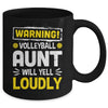 Funny Soccer Aunt Warning Soccer Aunt Will Yell Loudly Mug | teecentury