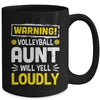 Funny Soccer Aunt Warning Soccer Aunt Will Yell Loudly Mug | teecentury