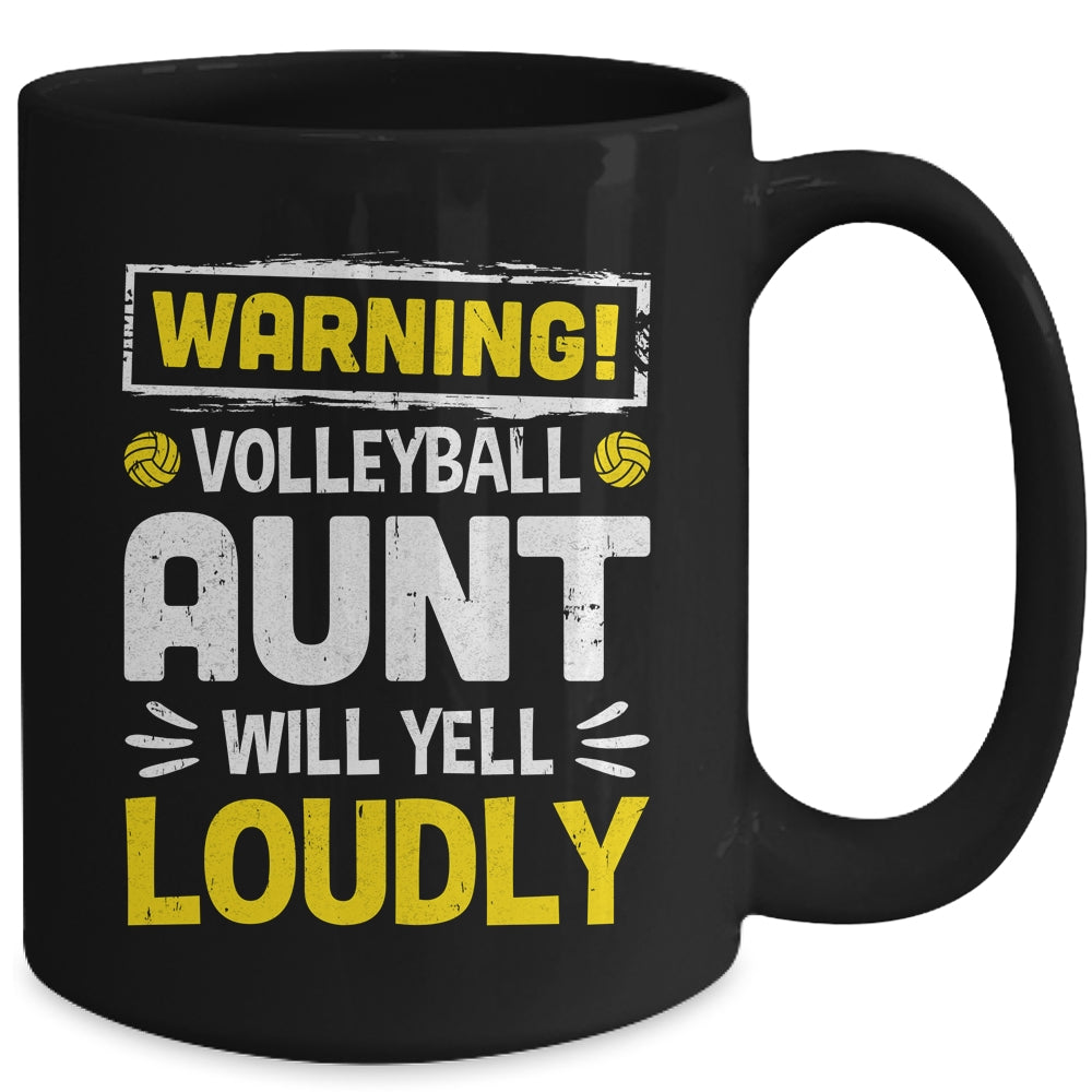 Funny Soccer Aunt Warning Soccer Aunt Will Yell Loudly Mug | teecentury