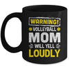 Funny Soccer Mom Warning Soccer Mom Will Yell Loudly Mug | teecentury