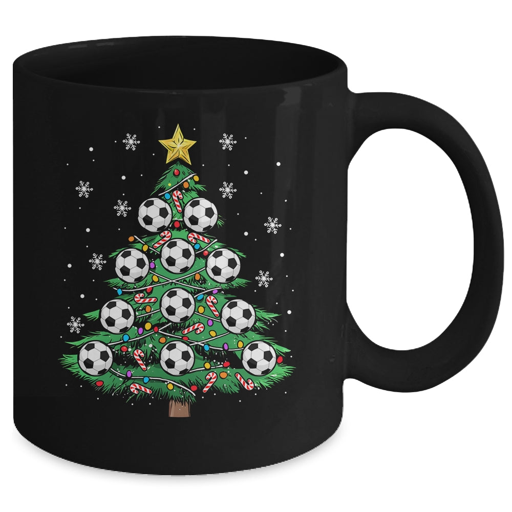 Funny Soccer Player Boy Men Xmas Christmas Tree Lights Mug | teecentury