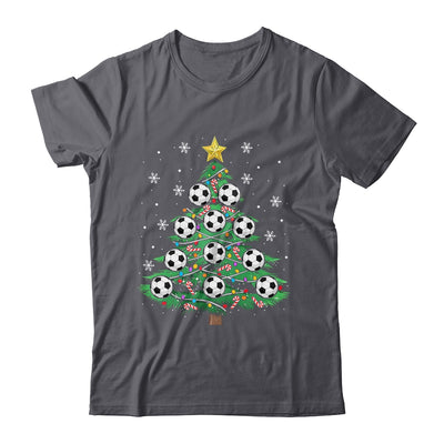Funny Soccer Player Boy Men Xmas Christmas Tree Lights Shirt & Sweatshirt | teecentury