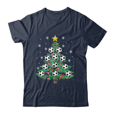 Funny Soccer Player Boy Men Xmas Christmas Tree Lights Shirt & Sweatshirt | teecentury