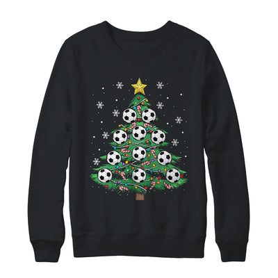 Funny Soccer Player Boy Men Xmas Christmas Tree Lights Shirt & Sweatshirt | teecentury