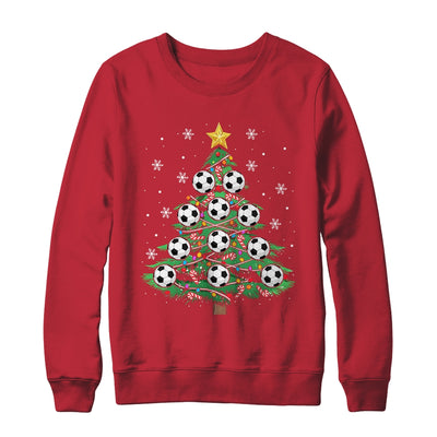 Funny Soccer Player Boy Men Xmas Christmas Tree Lights Shirt & Sweatshirt | teecentury