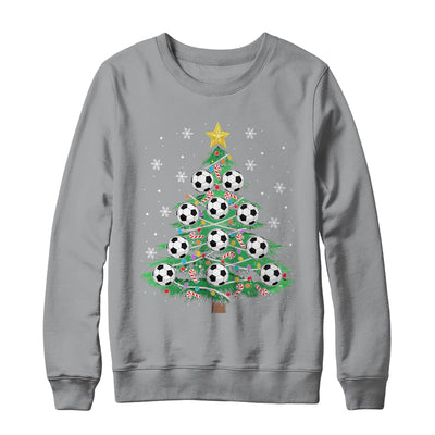 Funny Soccer Player Boy Men Xmas Christmas Tree Lights Shirt & Sweatshirt | teecentury