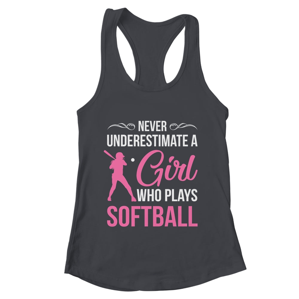 Funny Softball Art For Girls Youth Teens Softball Player Shirt & Tank Top | teecentury