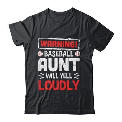 Funny Softball Aunt Warning Softball Aunt Will Yell Loudly Shirt & Tank Top | teecentury