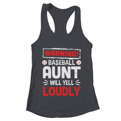 Funny Softball Aunt Warning Softball Aunt Will Yell Loudly Shirt & Tank Top | teecentury