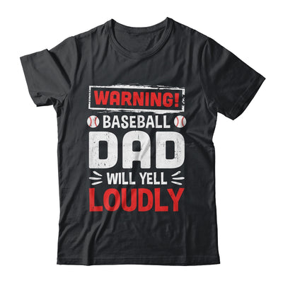 Funny Softball Dad Warning Softball Dad Will Yell Loudly Shirt & Hoodie | teecentury