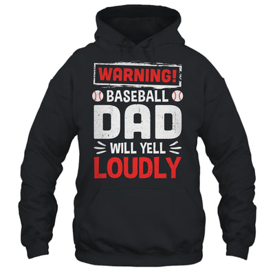 Funny Softball Dad Warning Softball Dad Will Yell Loudly Shirt & Hoodie | teecentury