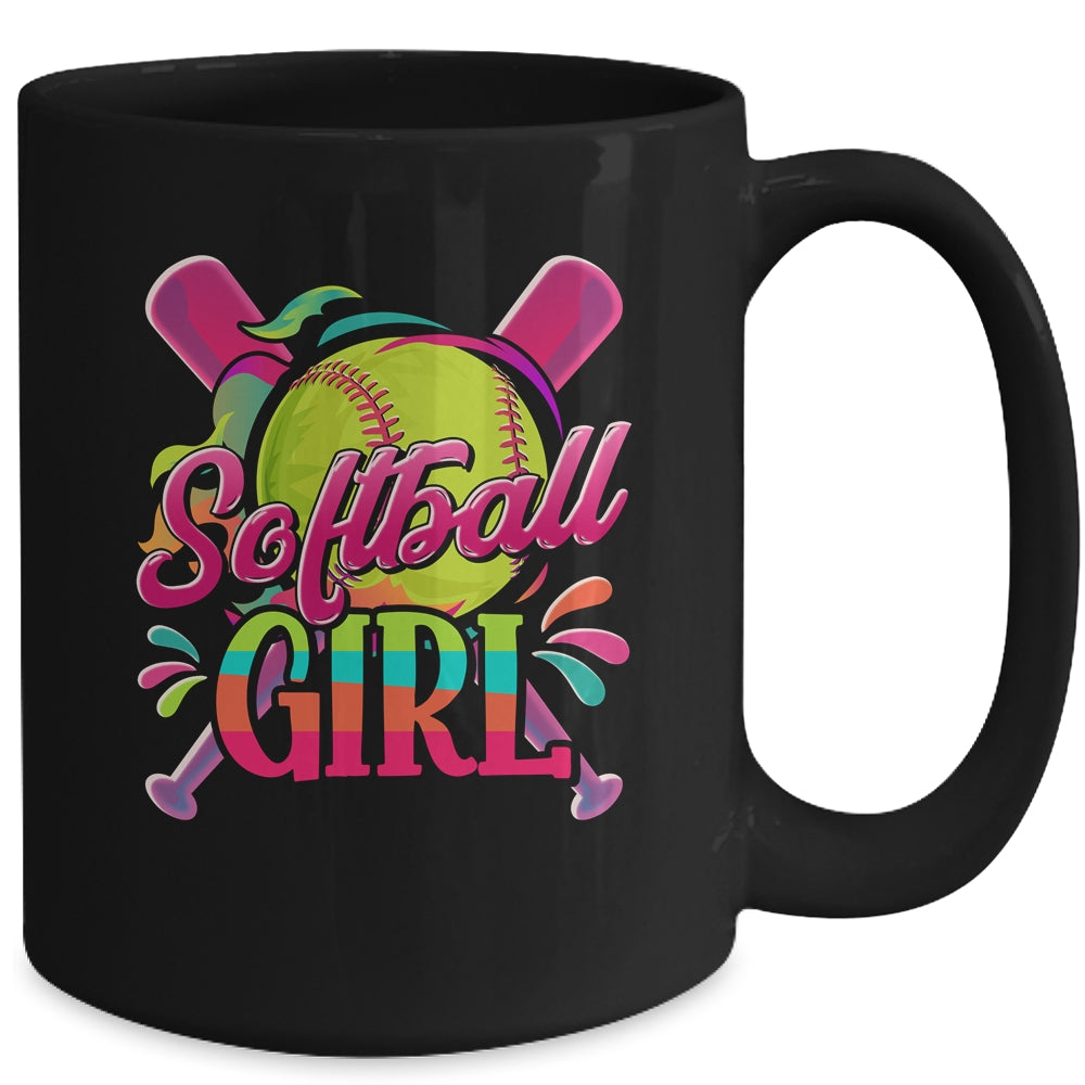 Funny Softball Girl Softball Player Fan Lover Mug | teecentury