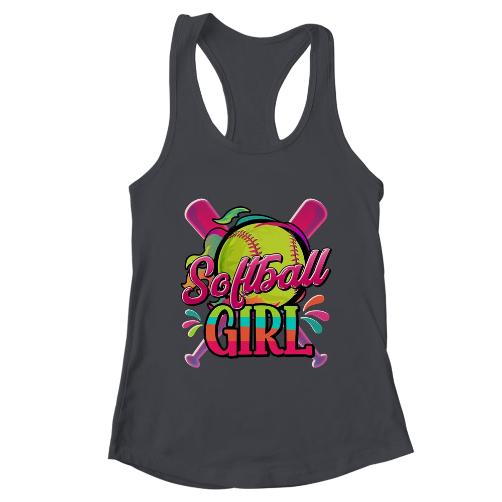 Funny Softball Girl Softball Player Fan Lover Shirt & Tank Top | teecentury
