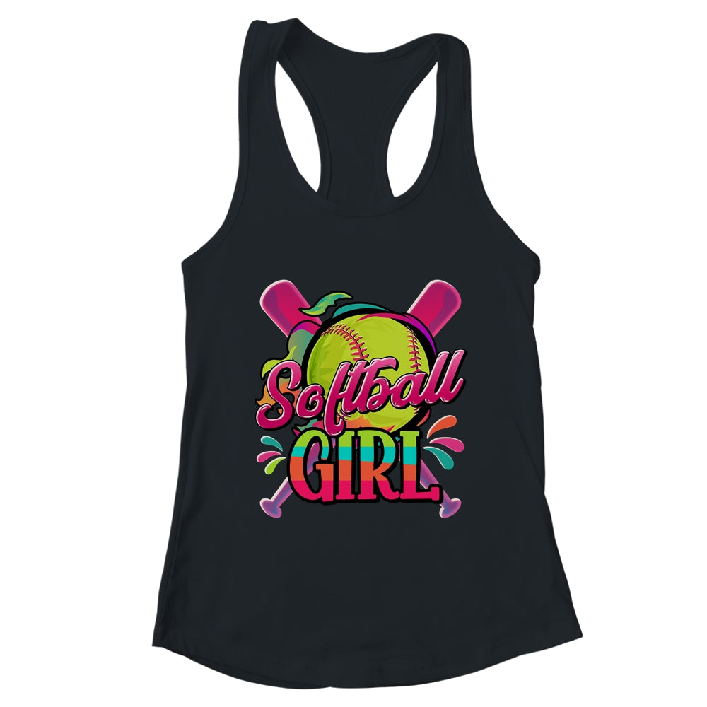 Funny Softball Girl Softball Player Fan Lover Shirt & Tank Top | teecentury