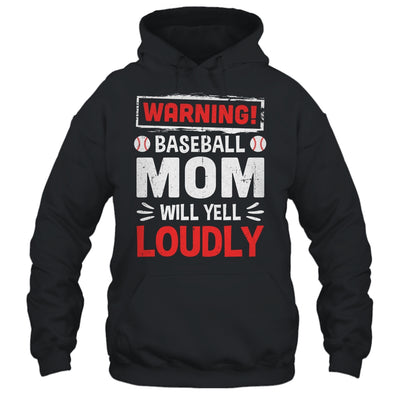 Funny Softball Mom Warning Softball Mom Will Yell Loudly Shirt & Tank Top | teecentury