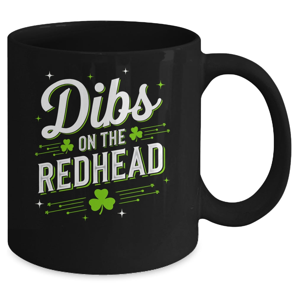 Funny St Patrick's Day Dibs On The Redhead Shamrock Vintage Mug | teecentury