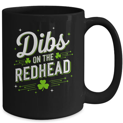 Funny St Patrick's Day Dibs On The Redhead Shamrock Vintage Mug | teecentury