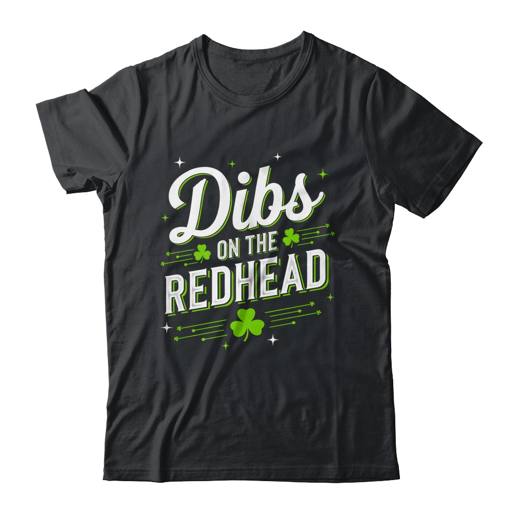 Funny St Patrick's Day Dibs On The Redhead Shamrock Vintage Shirt & Hoodie | teecentury