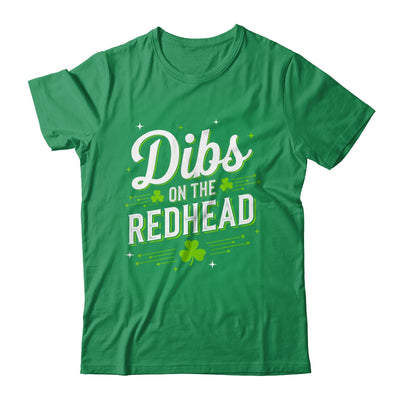 Funny St Patrick's Day Dibs On The Redhead Shamrock Vintage Shirt & Hoodie | teecentury