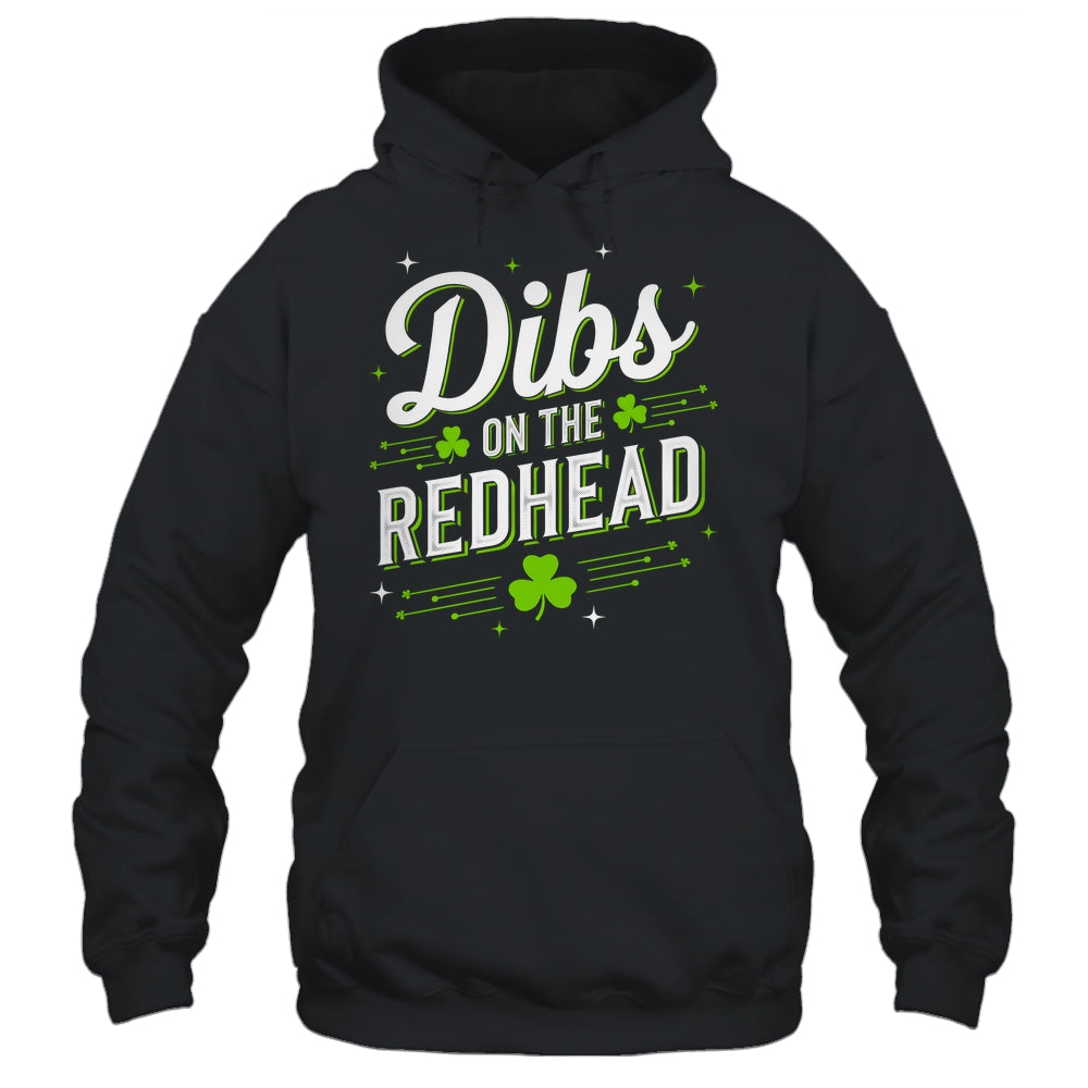 Funny St Patrick's Day Dibs On The Redhead Shamrock Vintage Shirt & Hoodie | teecentury