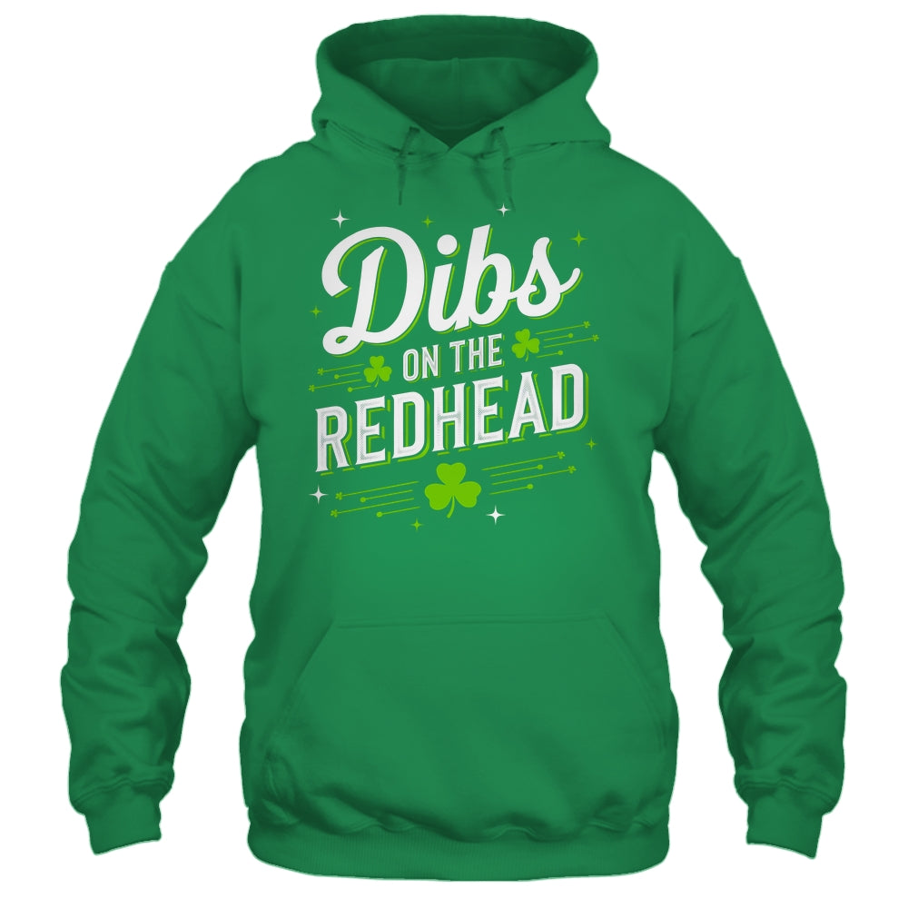 Funny St Patrick's Day Dibs On The Redhead Shamrock Vintage Shirt & Hoodie | teecentury