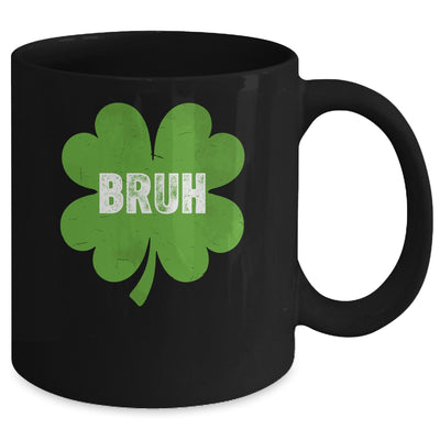 Funny St Patricks Day Bruh Meme Shamrock Teens Boys Kids Men Mug | teecentury
