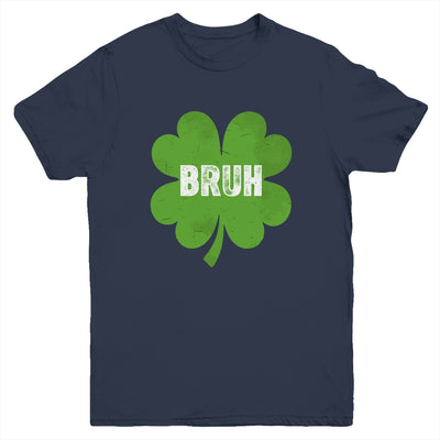 Funny St Patricks Day Bruh Meme Shamrock Teens Boys Kids Men Youth Shirt | teecentury