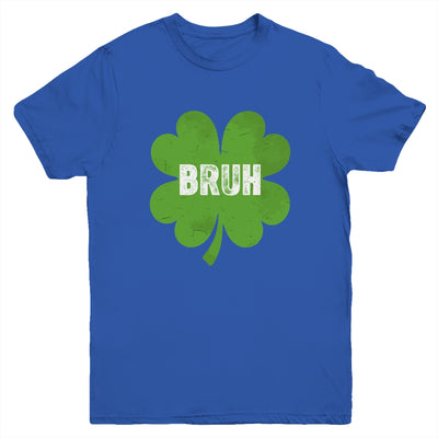 Funny St Patricks Day Bruh Meme Shamrock Teens Boys Kids Men Youth Shirt | teecentury