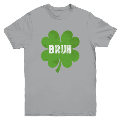 Funny St Patricks Day Bruh Meme Shamrock Teens Boys Kids Men Youth Shirt | teecentury