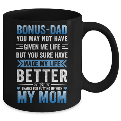 Funny Step Dad Fathers Day Bonus Dad From Daughter Son Wife Mug | teecentury