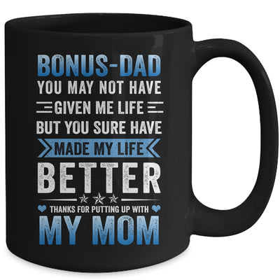 Funny Step Dad Fathers Day Bonus Dad From Daughter Son Wife Mug | teecentury