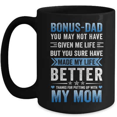 Funny Step Dad Fathers Day Bonus Dad From Daughter Son Wife Mug | teecentury