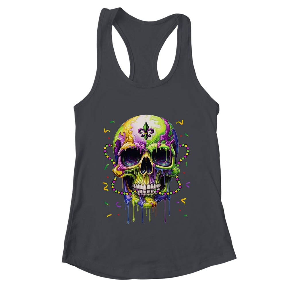 Funny Sugar Skull Mardi Gras Party Men Women Shirt & Tank Top | teecentury