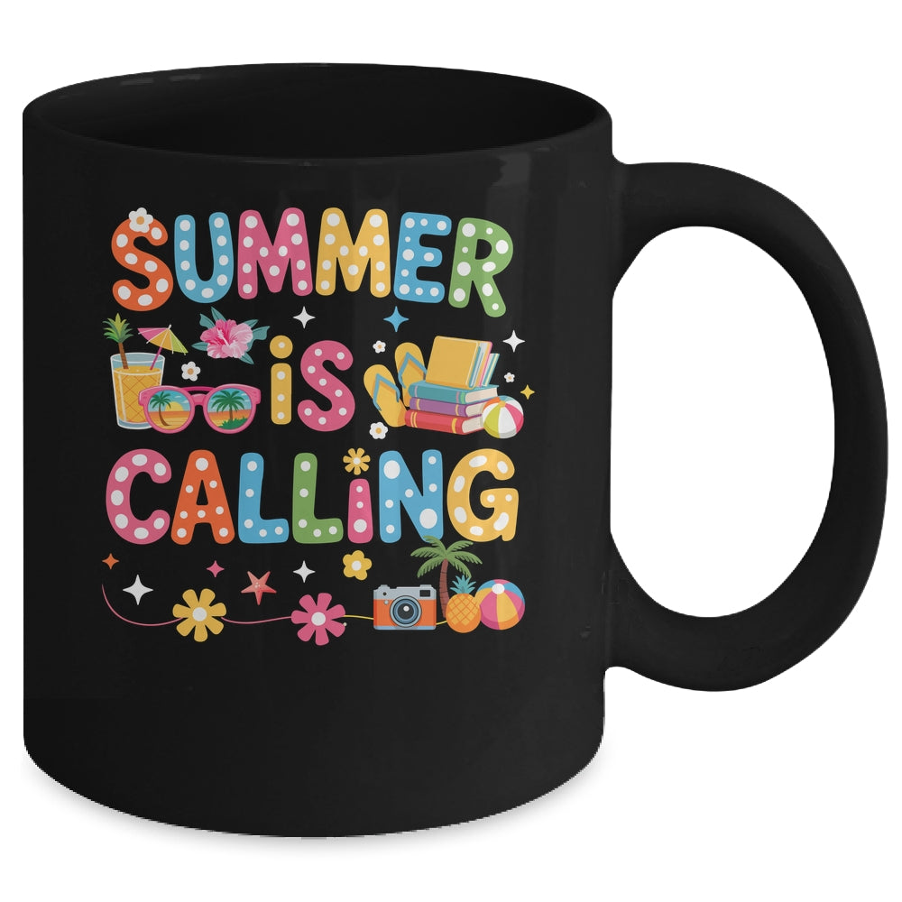 Funny Summer Is Calling Teacher School's Out Vibes Student Mug | teecentury
