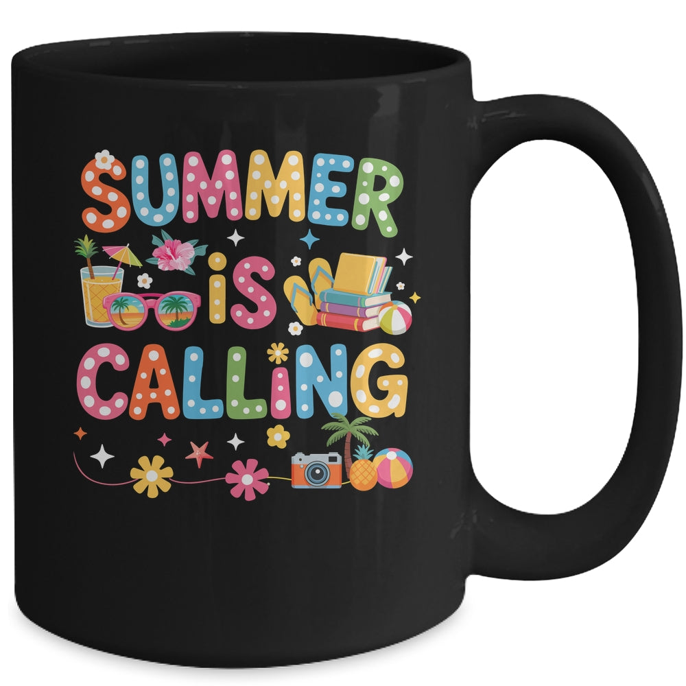 Funny Summer Is Calling Teacher School's Out Vibes Student Mug | teecentury