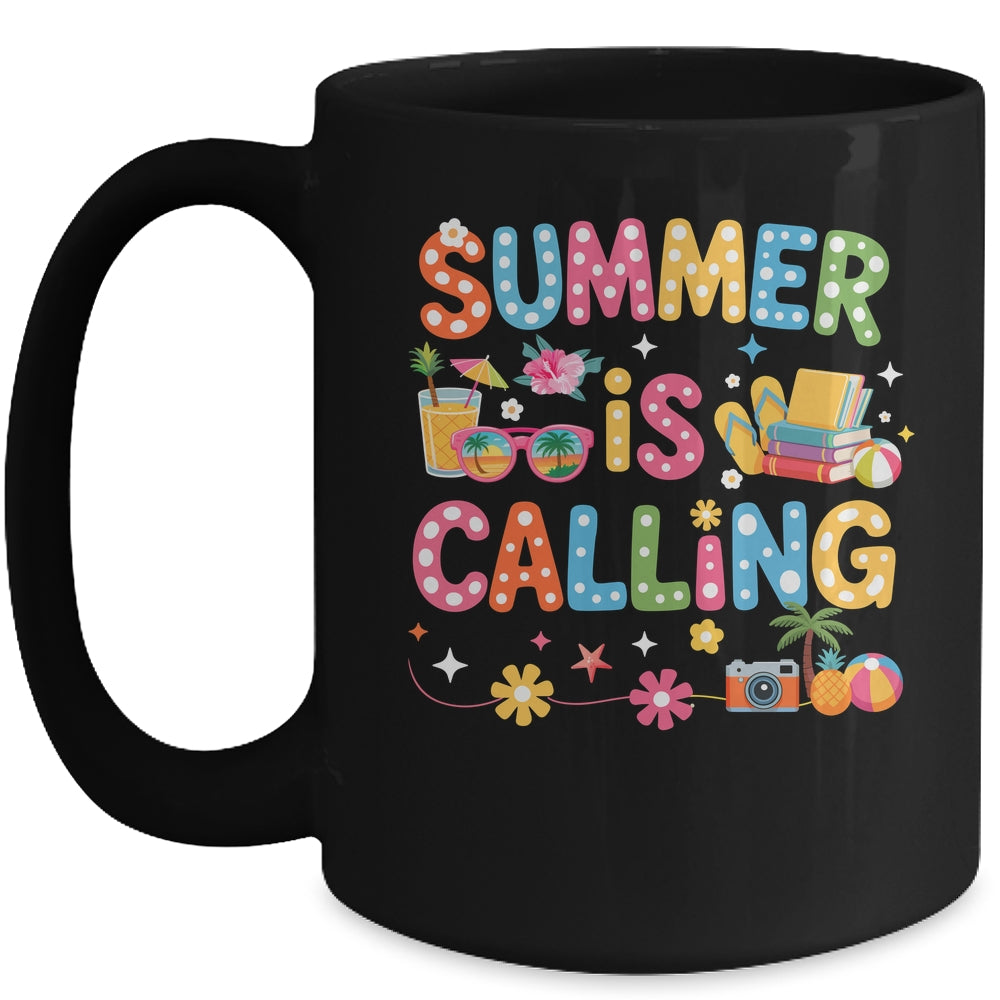 Funny Summer Is Calling Teacher School's Out Vibes Student Mug | teecentury