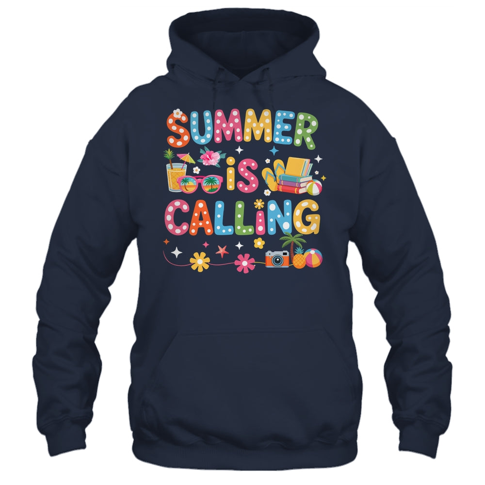 Funny Summer Is Calling Teacher School's Out Vibes Student Shirt & Tank Top | teecentury