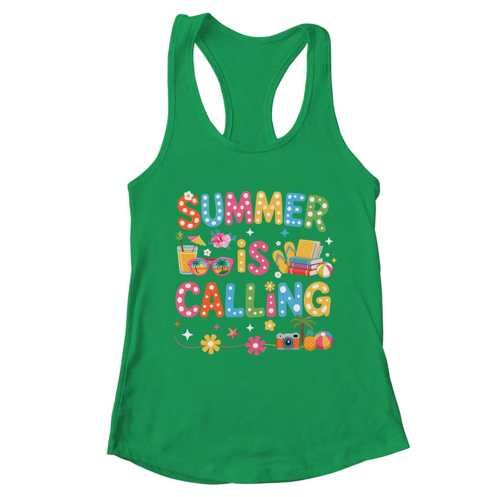 Funny Summer Is Calling Teacher School's Out Vibes Student Shirt & Tank Top | teecentury