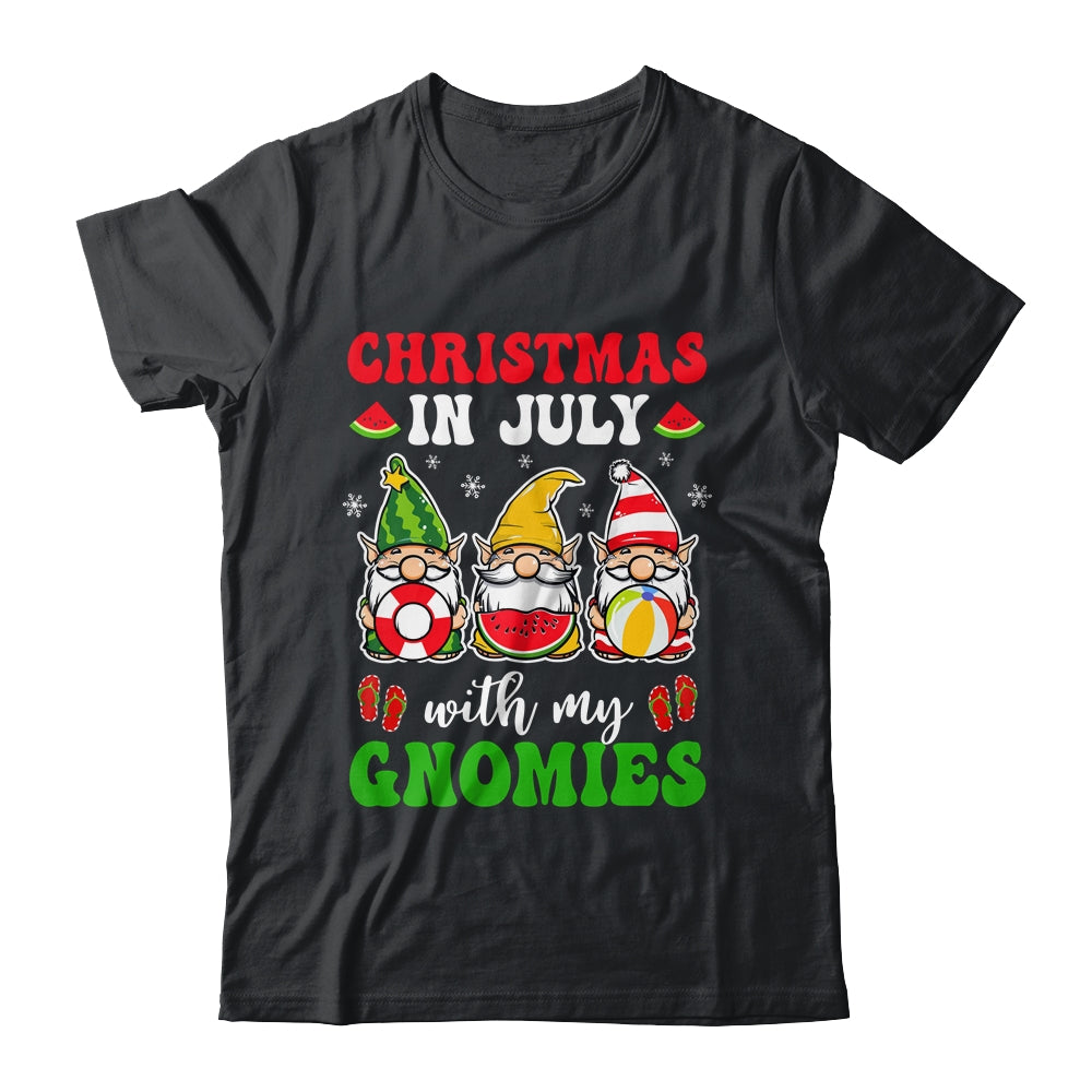 Funny Summer Vacation Gnomies Gnomes For Christmas In July Shirt & Tank Top | teecentury